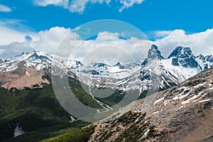 Cerro Castillio mountain national park in Chile, Aysen, Ptagonia photo