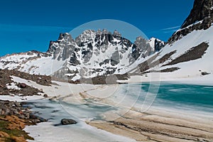 Cerro Castillio mountain national park in Chile, Aysen, Ptagonia photo