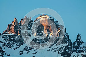 Cerro Castillio mountain national park in Chile, Aysen, Ptagonia photo