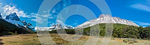 Cerro Castillio mountain national park panorama in Chile, Aysen, Ptagonia