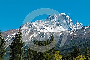 Cerro Castillio mountain national park panorama in Chile, Aysen, Ptagonia photo