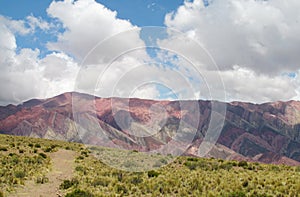 Cerro de siete colores, red color mountains