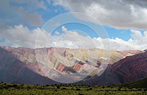 Cerro de siete colores, red color mountains