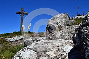 Cerro pan de azucar concrete cross photo
