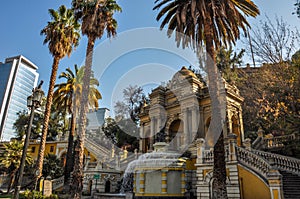 Cerro Santa Lucia in Downtown Santiago, Chile photo