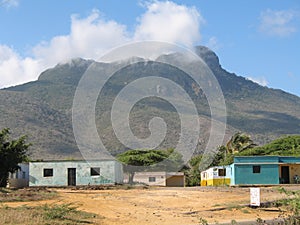 Cerro Santa Monument and tipical houses, Falcon state, Venezuela