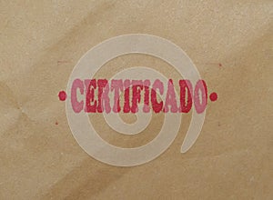 Certificado translation: Registered mail photo