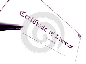 Certificate of achievement