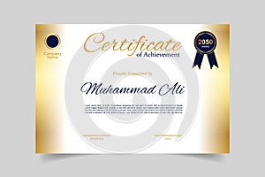 Certificate Achievement Blend Gold vector