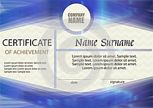 Certificate of achievement or diploma template.