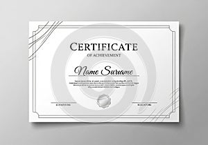 A certificate of achievement featuring an