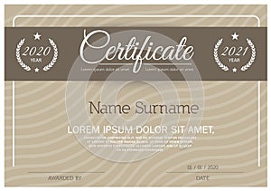 Certificate of achievement frame design template