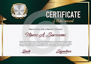 Certificate of Achievement. Premium