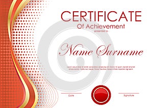 Certificate of achievement template