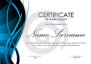 Certificate of achievement template