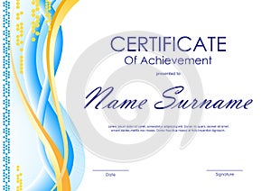 Certificate of achievement template