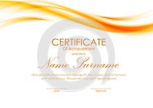 Certificate of achievement template