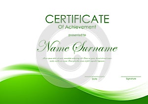 Certificate of achievement template