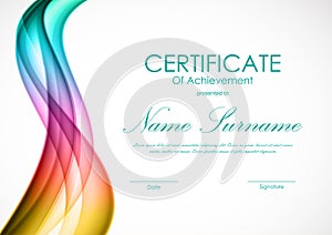 Certificate of achievement template