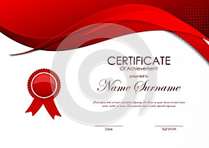 Certificate of achievement template