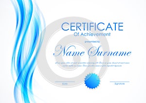 Certificate of achievement template