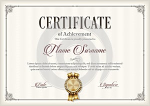 Certificate of Achievement Vintage Frame