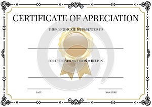 Certificate of appreciation, the certificate is present to, for dedicated efforts and help in