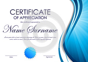 Certificate of appreciation template