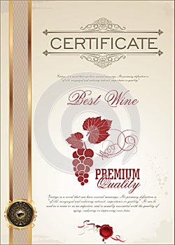 Certificate - Best Wine