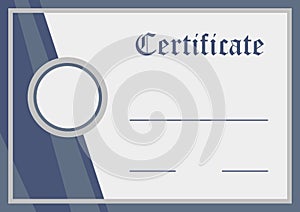 Certificate, blank document, vector illustration