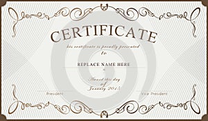 Certificate border, Certificate template. vector illustration