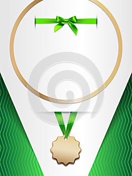 Certificate with a bronze medal