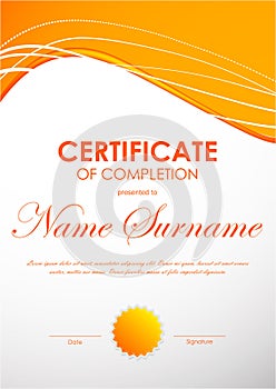 Certificate of completion template