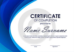 Certificate of completion template