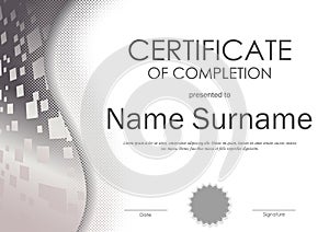 Certificate of completion template