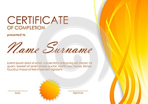 Certificate of completion template