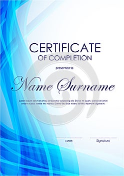 Certificate of completion template