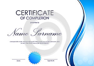 Certificate of completion template