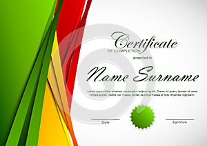 Certificate of completion template