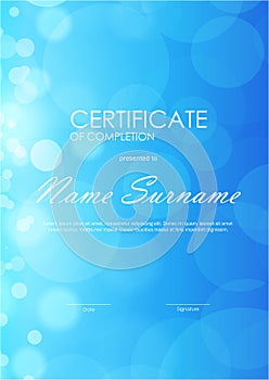 Certificate of completion template