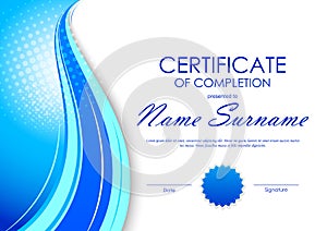 Certificate of completion template