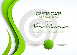 Certificate of completion template