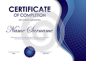 Certificate of completion template