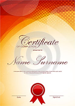 Certificate of completion template