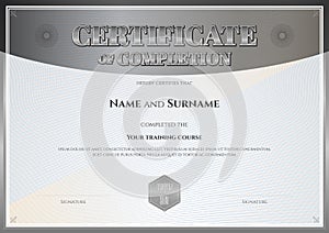 Certificate of completion template in vector