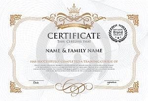 Certificate Design Template. photo