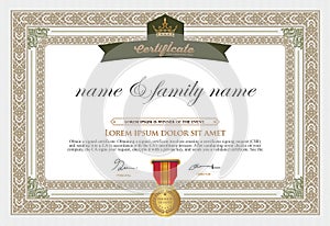 Certificate Design Template. photo