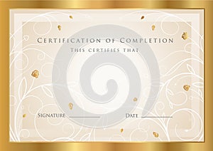 Certificate / Diploma award template. Pattern