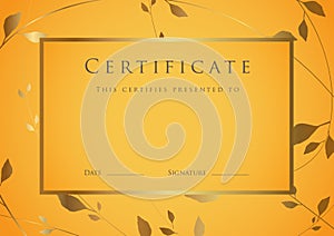 Certificate / Diploma award template. Pattern