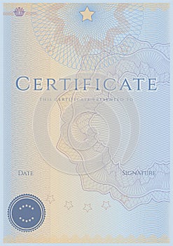 Certificate / Diploma award template. Pattern